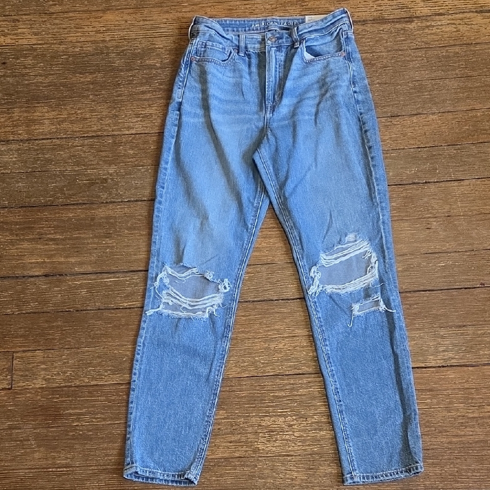 Classic Blue Distressed Women's Jeans